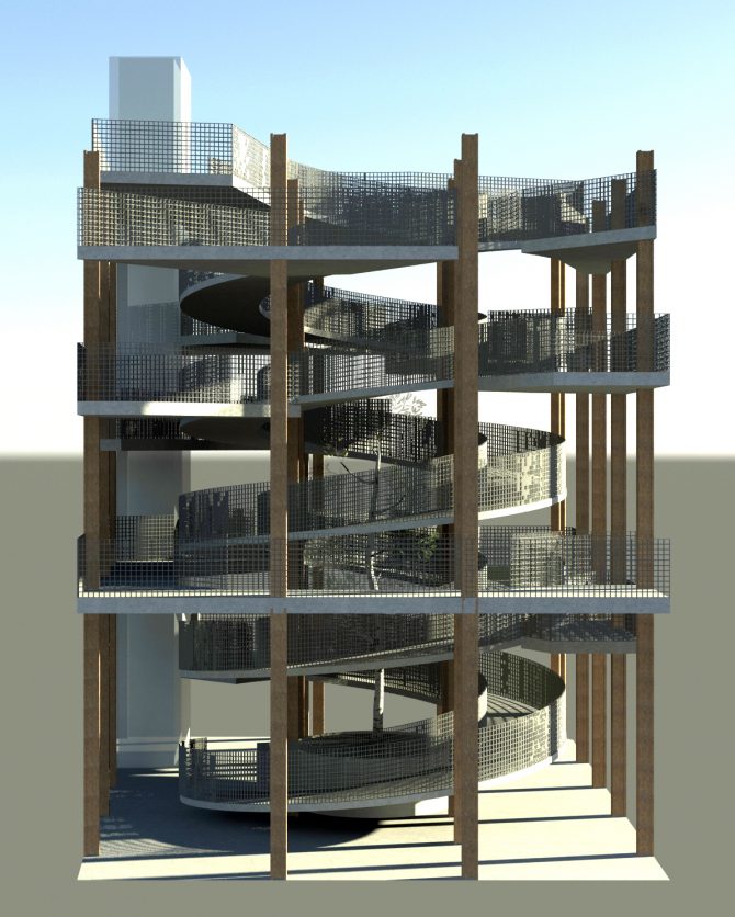 Multileveled vertical urban allotments